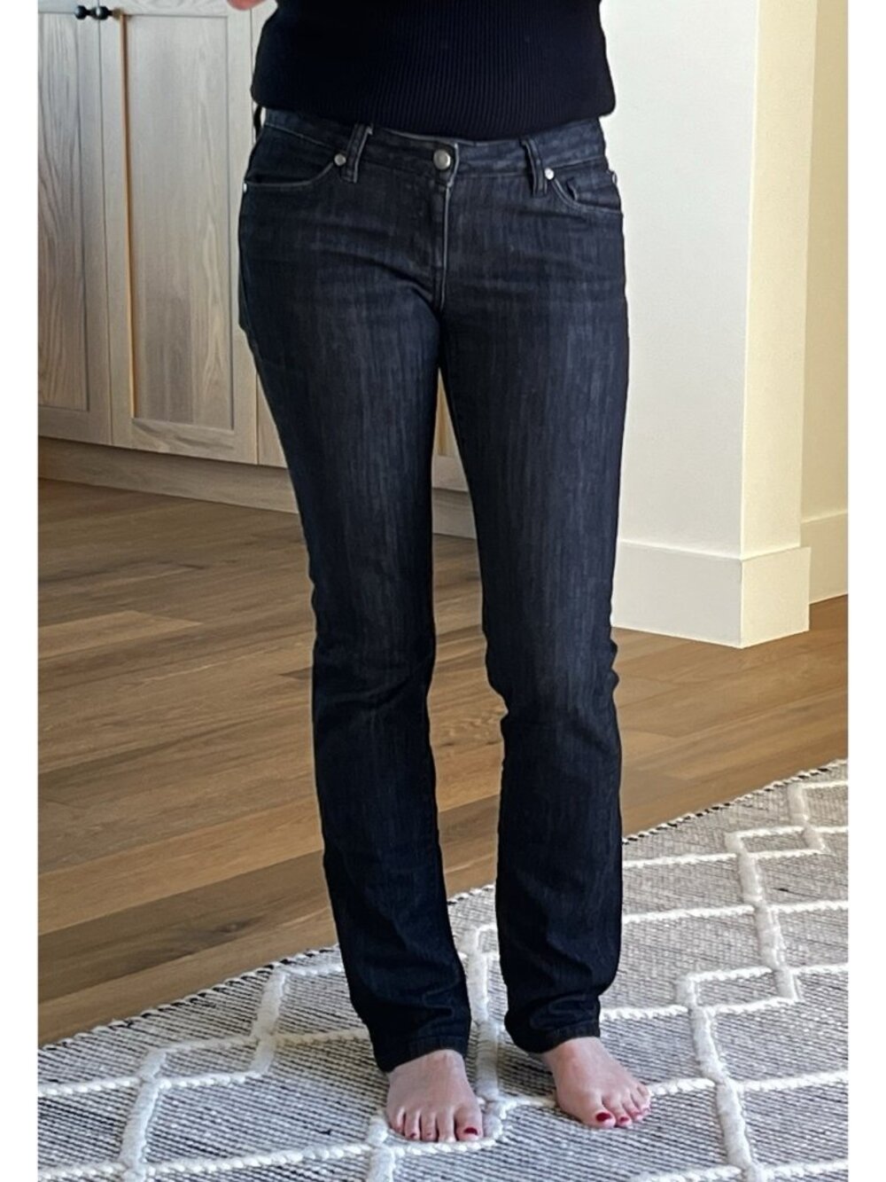 Vintage Hurley Y2K Skinny Black Denim Jeans Low-Rise Excellent Juniors Sz5